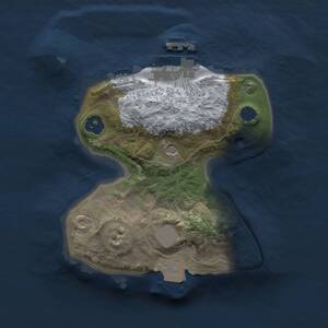 Thumbnail Rust Map: Procedural Map, Size: 1750, Seed: 5993354, 3 Monuments