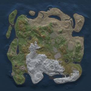 Thumbnail Rust Map: Procedural Map, Size: 3500, Seed: 2103284935, 17 Monuments