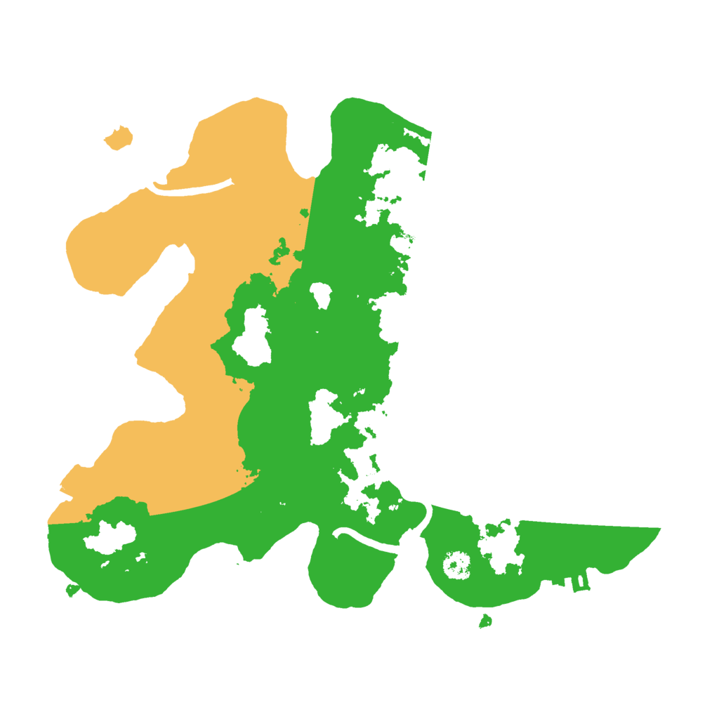Biome Rust Map: Procedural Map, Size: 2600, Seed: 96516
