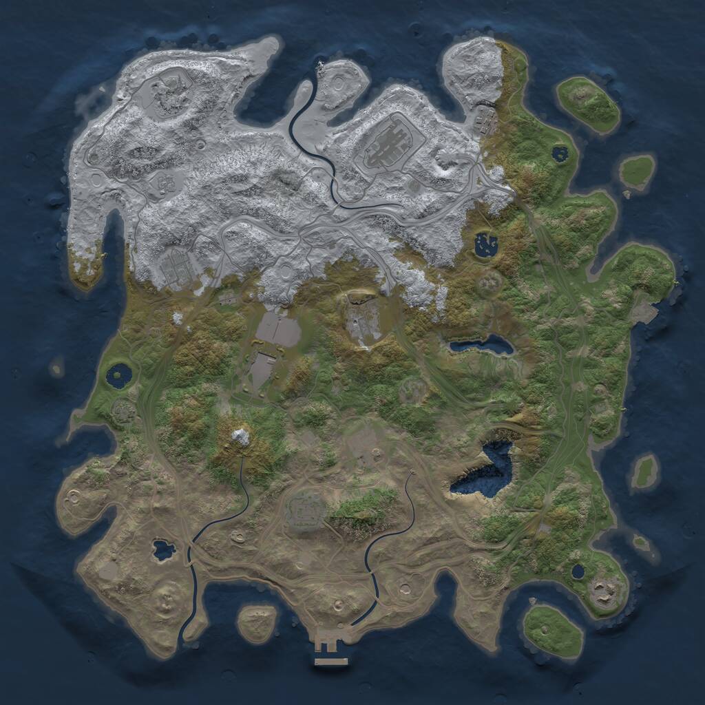 Rust Map: Procedural Map, Size: 4300, Seed: 89316238, 15 Monuments