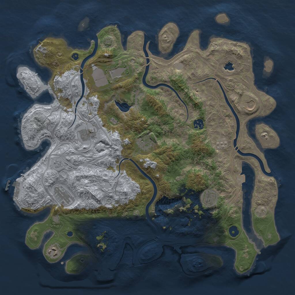 Rust Map: Procedural Map, Size: 4250, Seed: 9199878, 15 Monuments