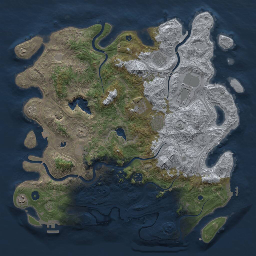 Rust Map: Procedural Map, Size: 4400, Seed: 62823853, 15 Monuments