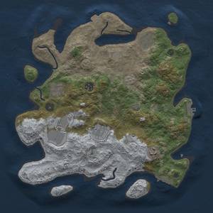 Thumbnail Rust Map: Procedural Map, Size: 3500, Seed: 252266130, 15 Monuments