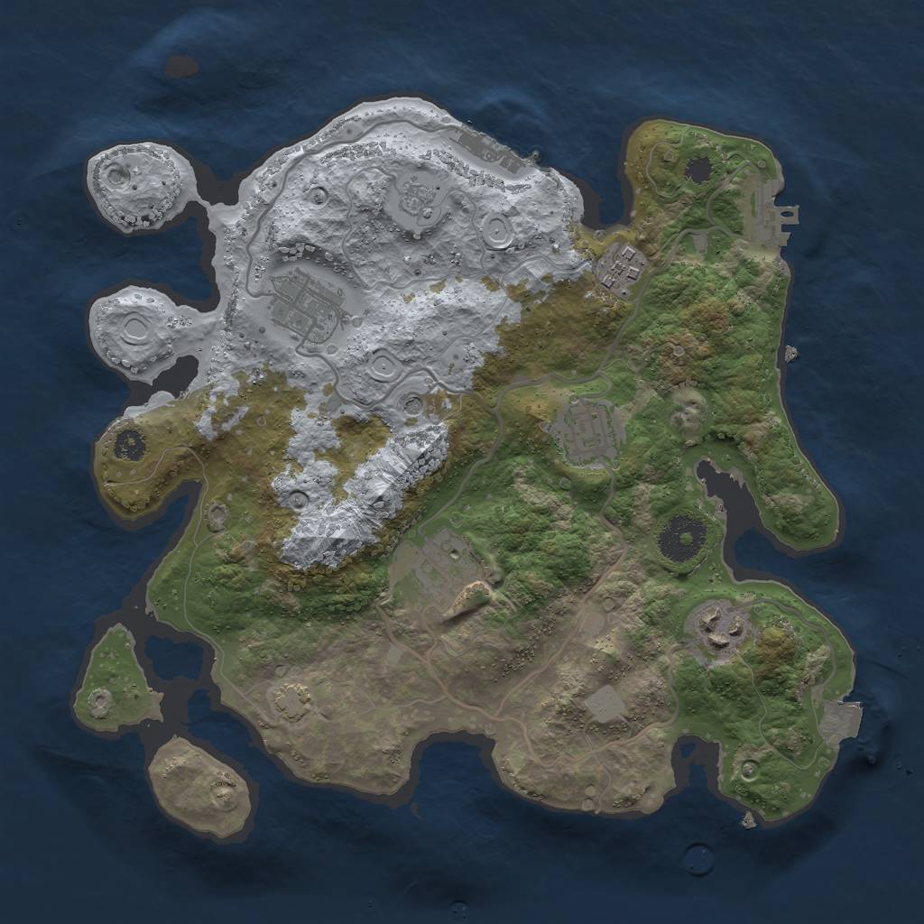 Rust Map: Procedural Map, Size: 3000, Seed: 1898276692, 13 Monuments
