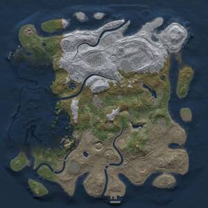 Thumbnail Rust Map: Procedural Map, Size: 4250, Seed: 206196765, 16 Monuments
