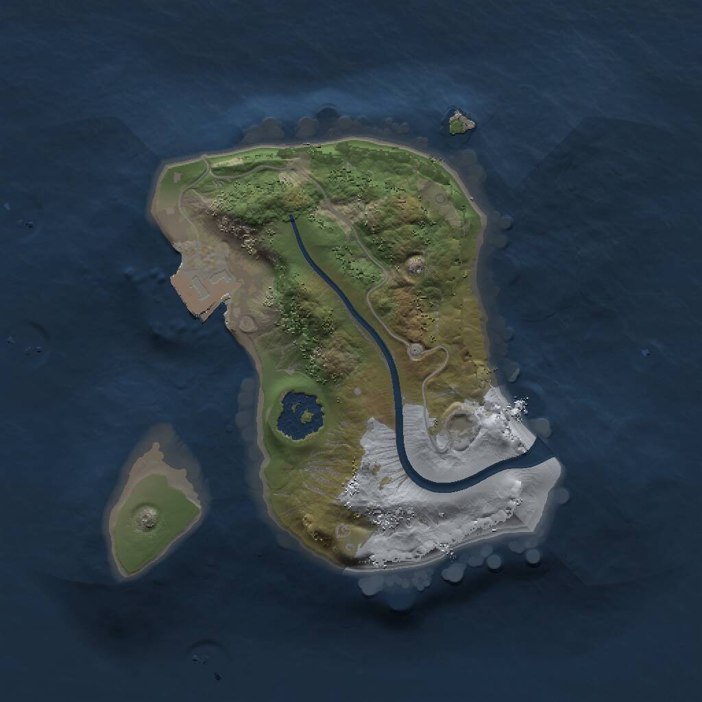 Rust Map: Procedural Map, Size: 1500, Seed: 123765, 1 Monuments