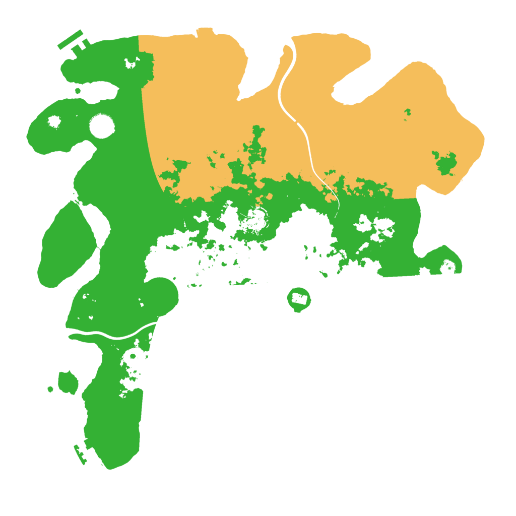 Biome Rust Map: Procedural Map, Size: 3700, Seed: 58242448