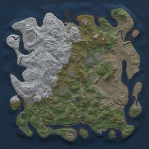 Thumbnail Rust Map: Procedural Map, Size: 4300, Seed: 40150470, 19 Monuments