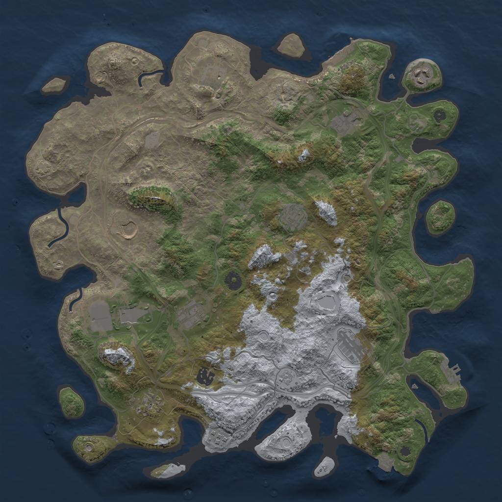 Rust Map: Procedural Map, Size: 4250, Seed: 75949858, 19 Monuments