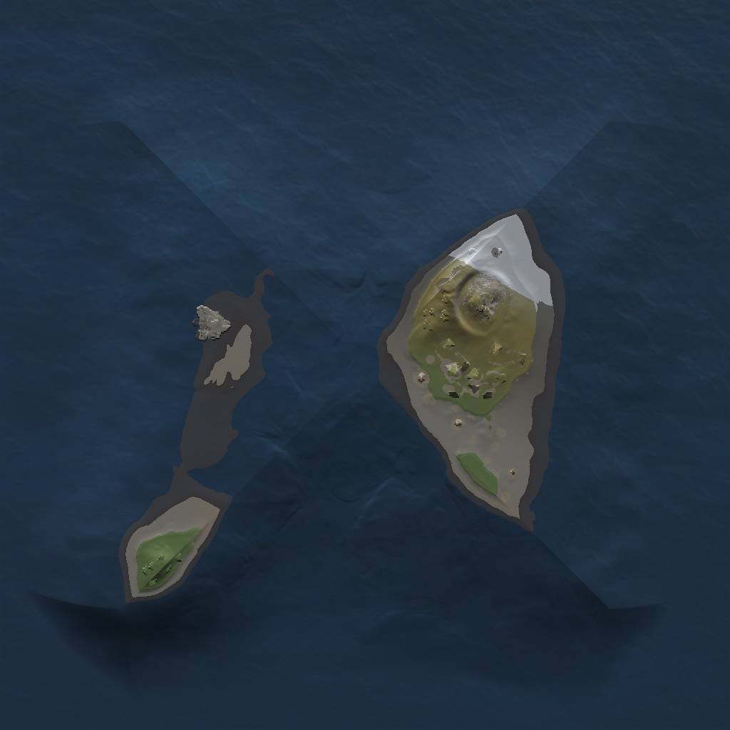 Rust Map: Procedural Map, Size: 1100, Seed: 121315421, 3 Monuments