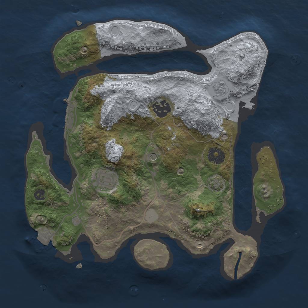 Rust Map: Procedural Map, Size: 2700, Seed: 988605782, 9 Monuments