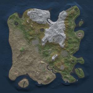 Thumbnail Rust Map: Procedural Map, Size: 3500, Seed: 320642814, 18 Monuments