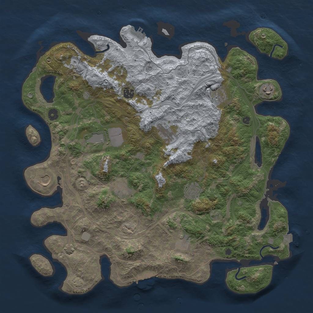 Rust Map: Procedural Map, Size: 4250, Seed: 1396650312, 19 Monuments
