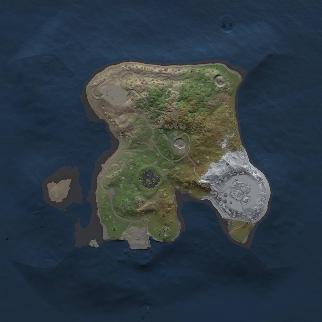 Rust Map: Procedural Map, Size: 1800, Seed: 1233355555, 5 Monuments
