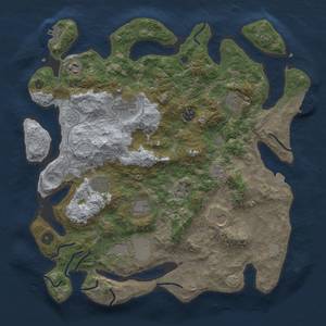 Thumbnail Rust Map: Procedural Map, Size: 3900, Seed: 47265943, 17 Monuments