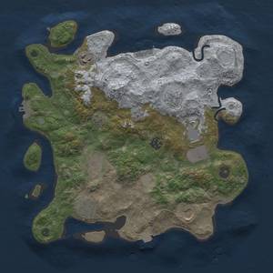 Thumbnail Rust Map: Procedural Map, Size: 3500, Seed: 324824259, 15 Monuments