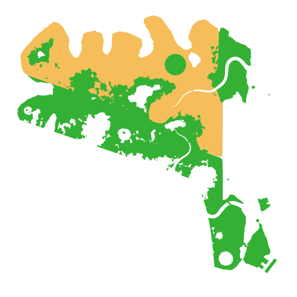 Biome Rust Map: Procedural Map, Size: 3700, Seed: 96222974
