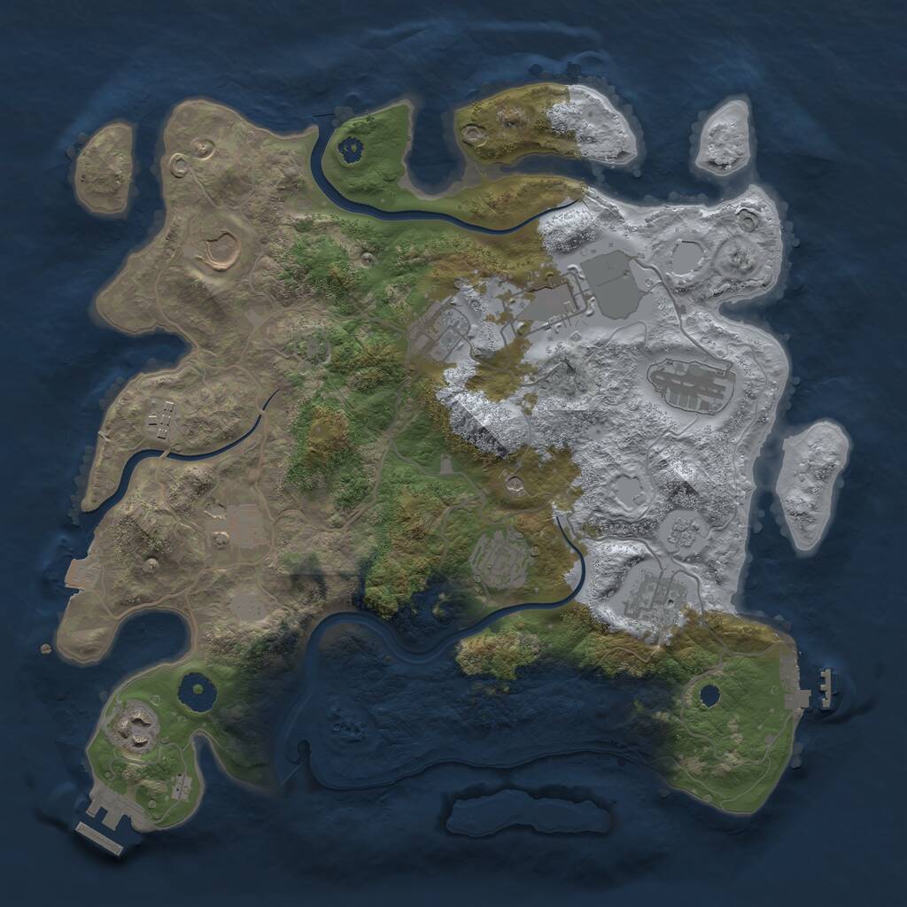Rust Map: Procedural Map, Size: 3600, Seed: 89776904, 15 Monuments