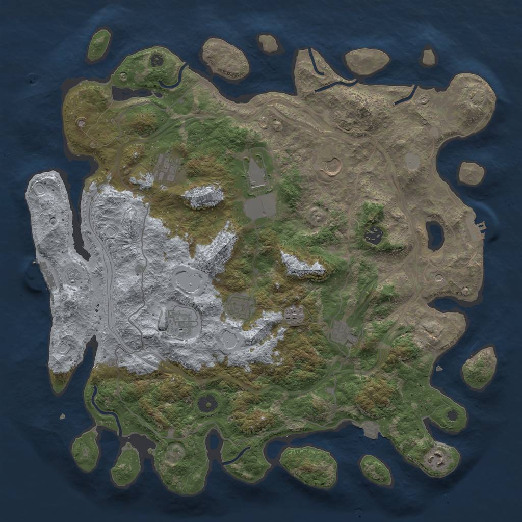 Rust Map: Procedural Map, Size: 4250, Seed: 7272978, 17 Monuments