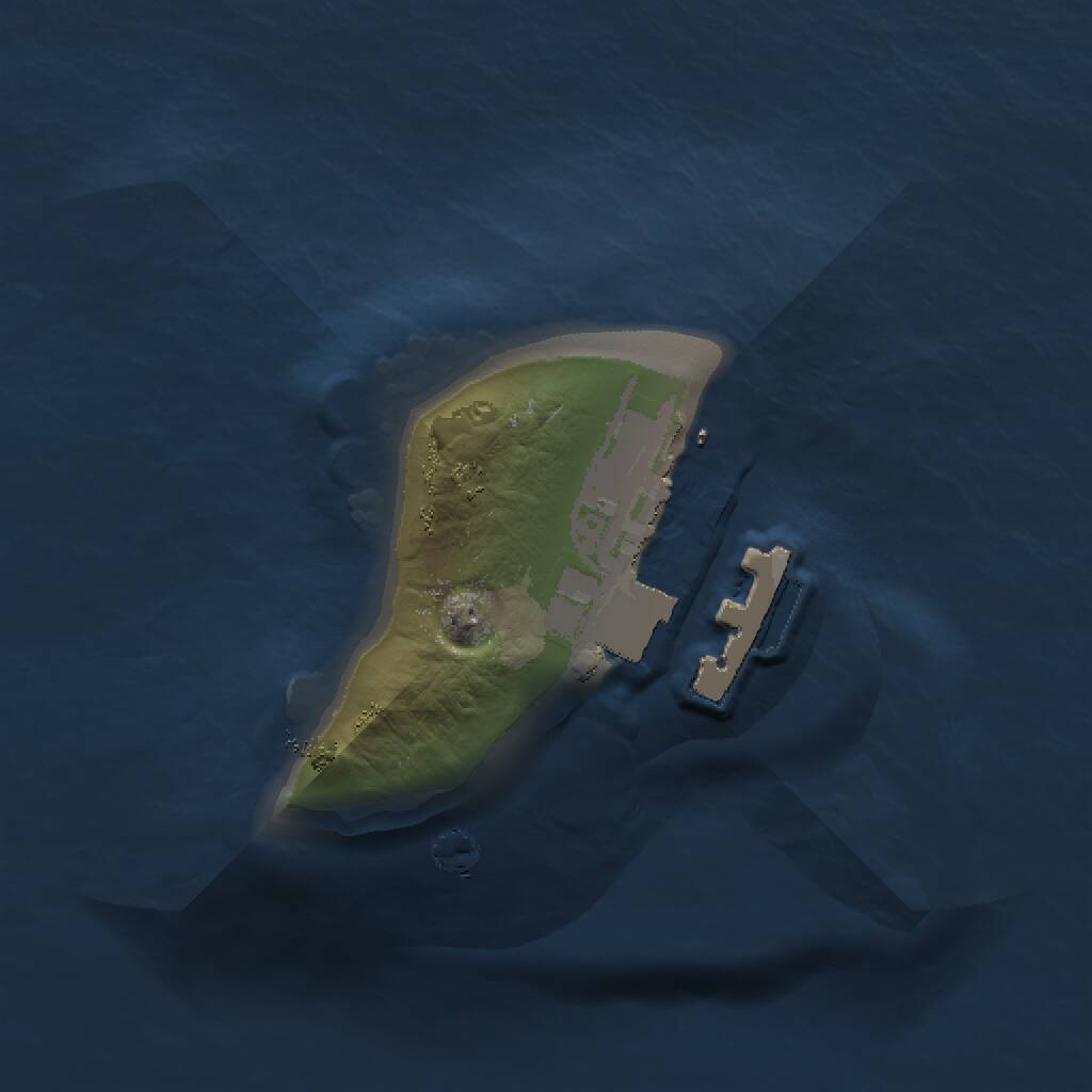 Rust Map: Procedural Map, Size: 1000, Seed: 1962477866, 2 Monuments