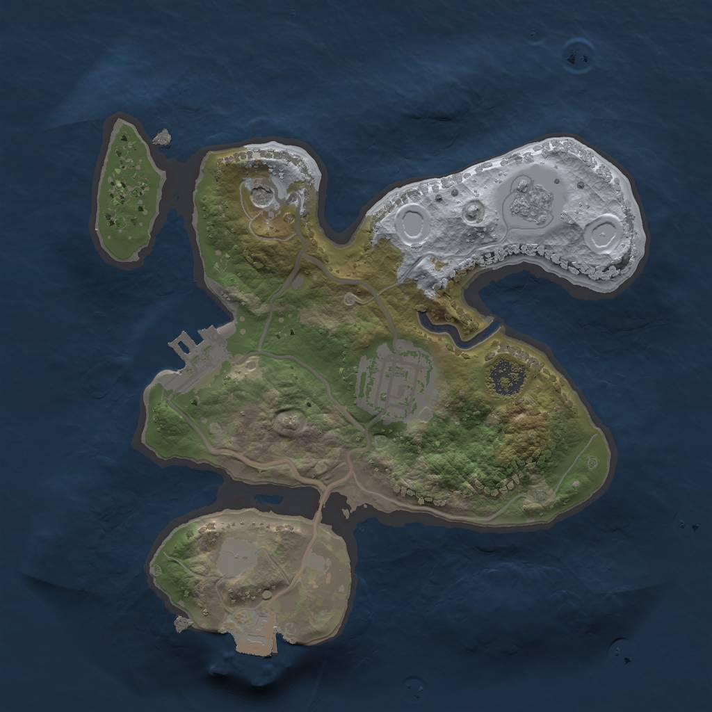 Rust Map: Procedural Map, Size: 2025, Seed: 1225825929, 7 Monuments