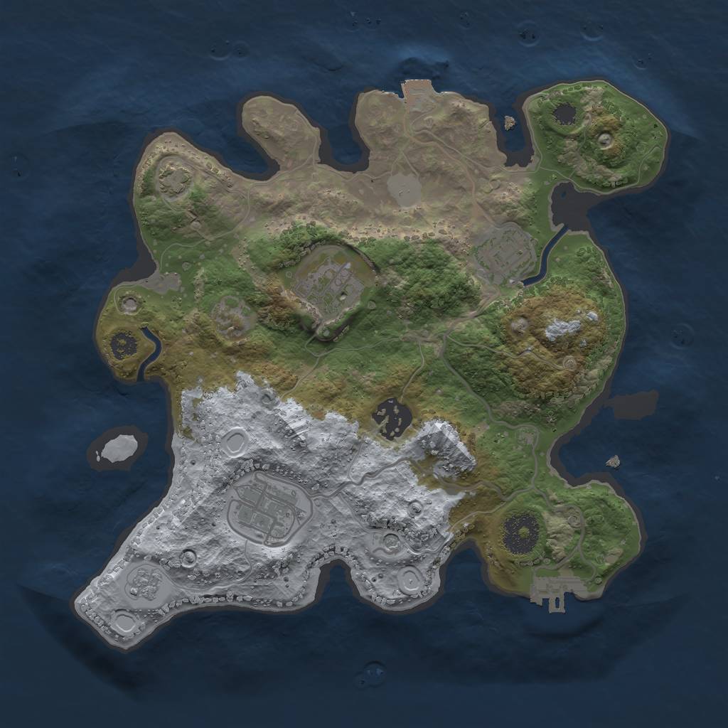 Rust Map: Procedural Map, Size: 2800, Seed: 546258, 11 Monuments
