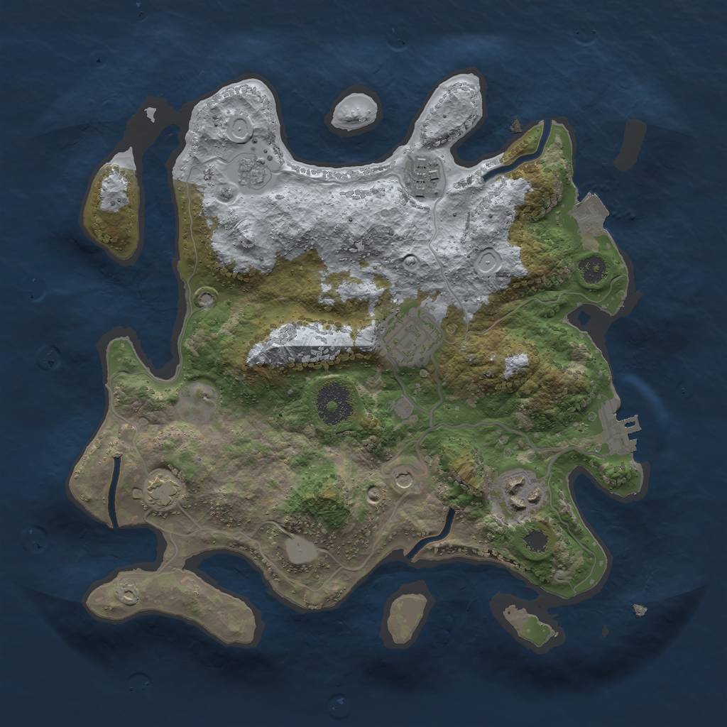 Rust Map: Procedural Map, Size: 2800, Seed: 1200, 10 Monuments