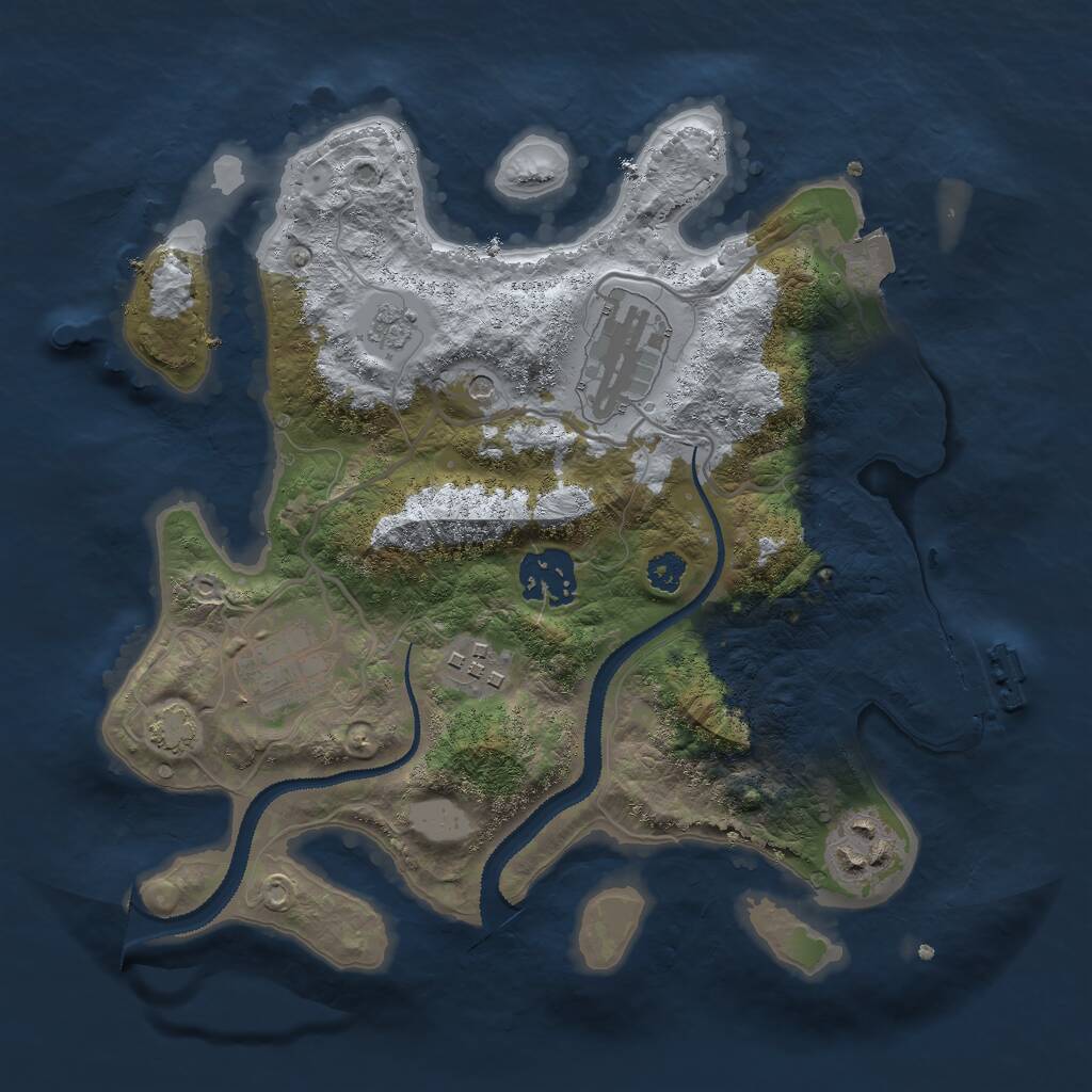 Rust Map: Procedural Map, Size: 2800, Seed: 1200, 10 Monuments