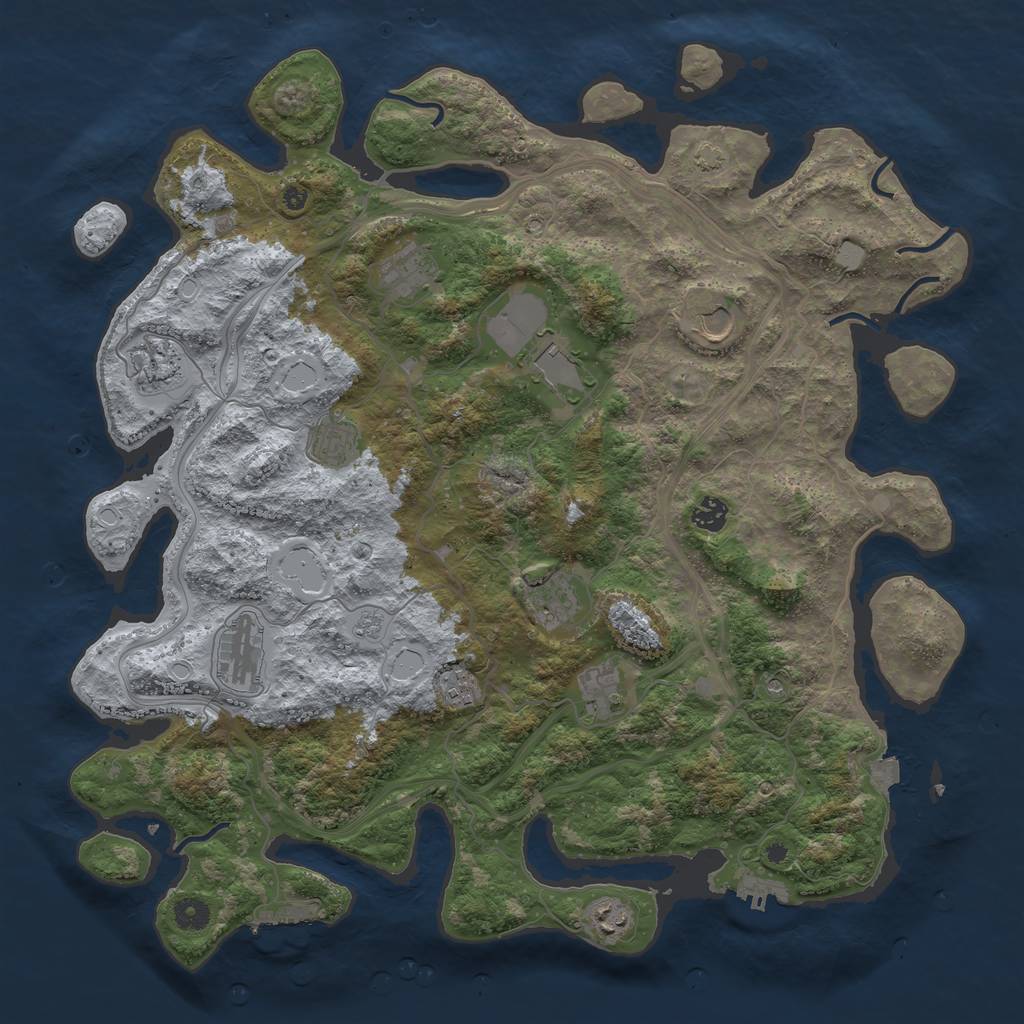 Rust Map: Procedural Map, Size: 4400, Seed: 19522747, 19 Monuments
