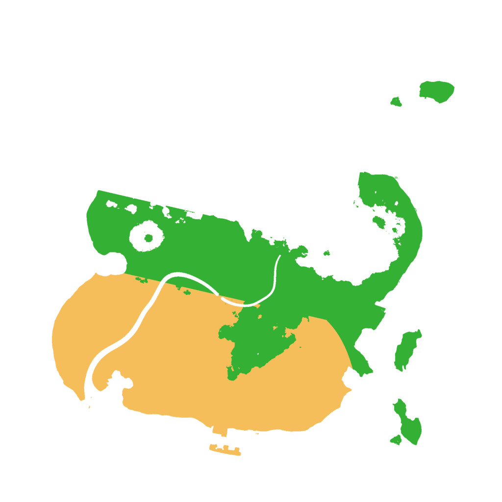 Biome Rust Map: Procedural Map, Size: 2400, Seed: 1677907590