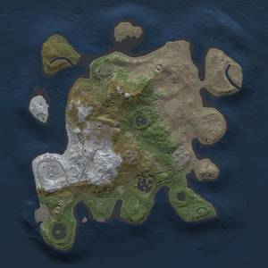 Thumbnail Rust Map: Procedural Map, Size: 2500, Seed: 380379253, 8 Monuments