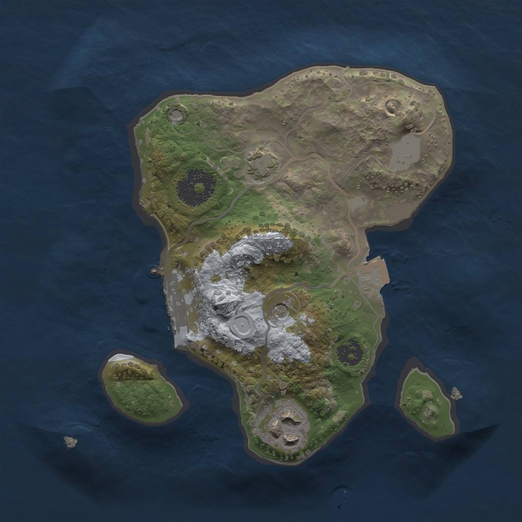 Rust Map: Procedural Map, Size: 2100, Seed: 738264, 7 Monuments