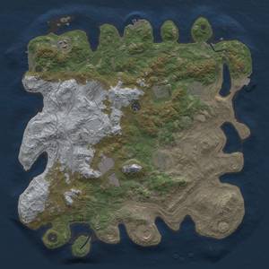 Thumbnail Rust Map: Procedural Map, Size: 4250, Seed: 1694962121, 19 Monuments