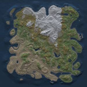 Thumbnail Rust Map: Procedural Map, Size: 4250, Seed: 197247815, 15 Monuments