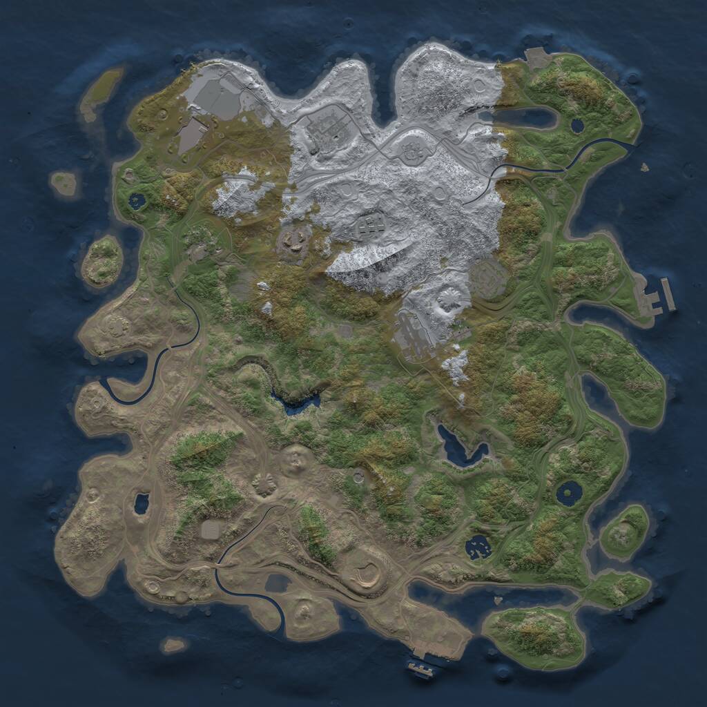 Rust Map: Procedural Map, Size: 4250, Seed: 197247815, 15 Monuments