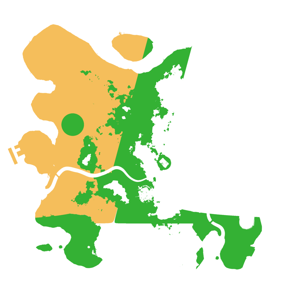 Biome Rust Map: Procedural Map, Size: 3500, Seed: 105436697