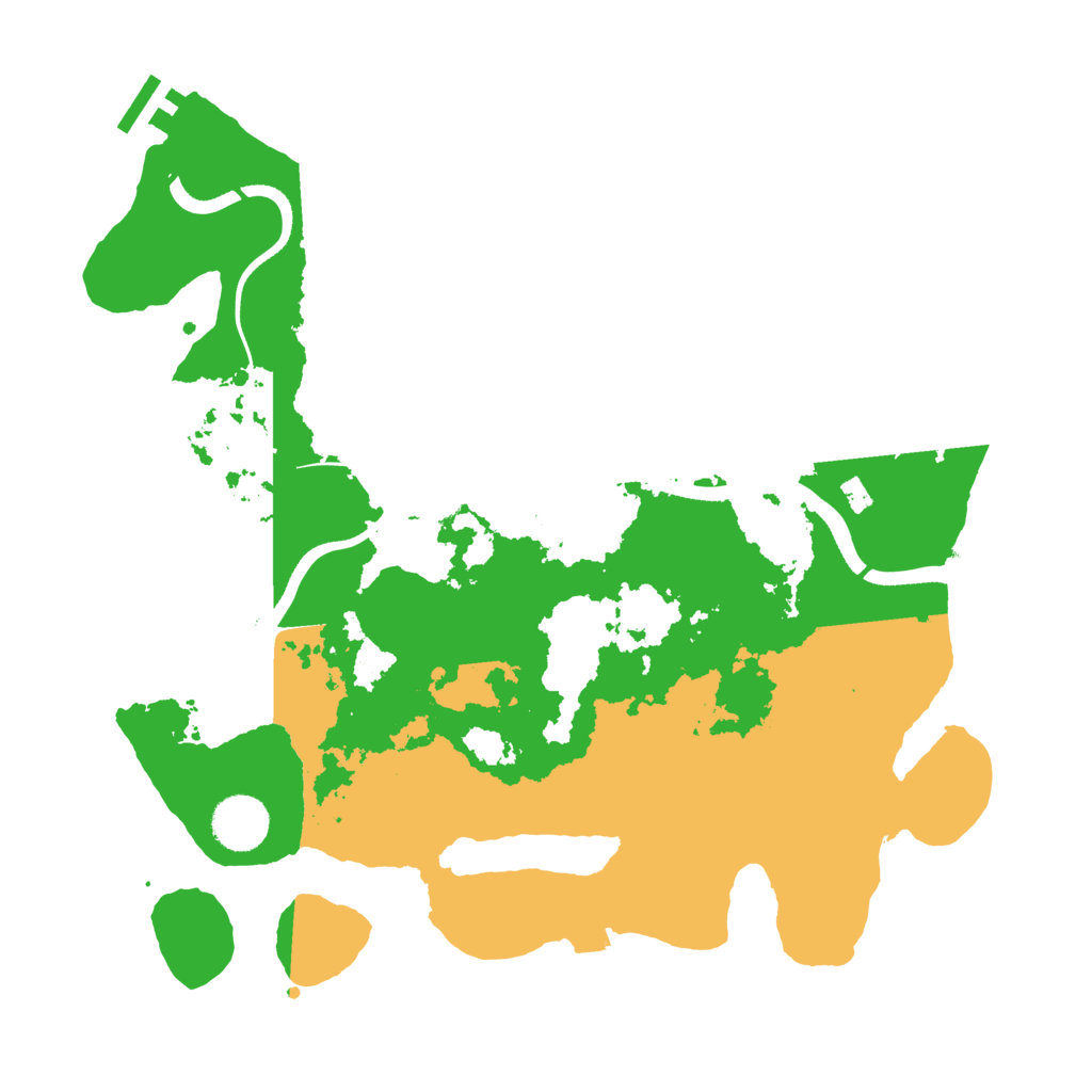 Biome Rust Map: Procedural Map, Size: 3500, Seed: 14158665