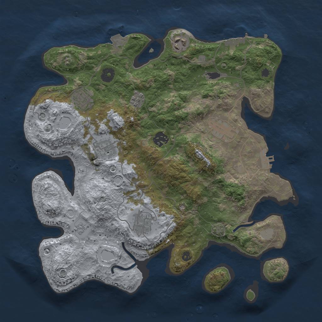 Rust Map: Procedural Map, Size: 3400, Seed: 39419773, 15 Monuments
