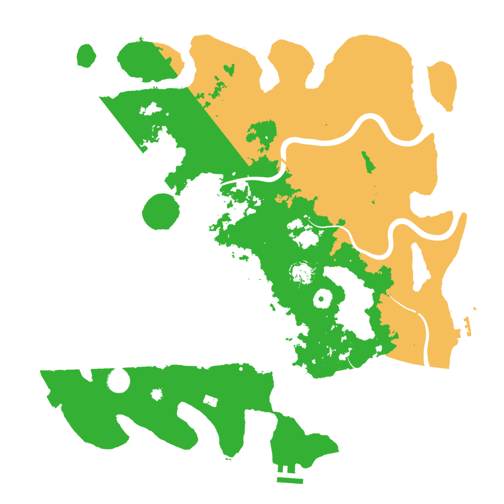 Biome Rust Map: Procedural Map, Size: 3900, Seed: 56363957