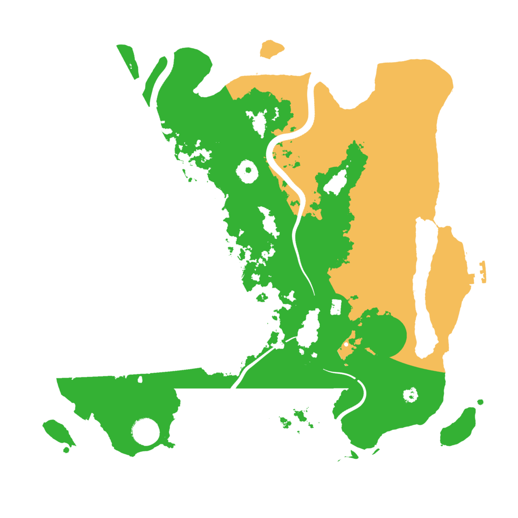Biome Rust Map: Procedural Map, Size: 3550, Seed: 88601091