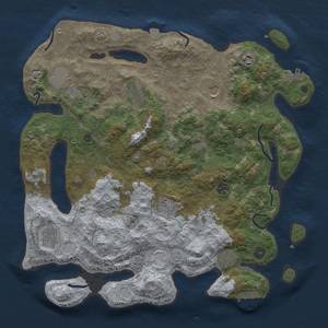 Thumbnail Rust Map: Procedural Map, Size: 4096, Seed: 25692404, 17 Monuments