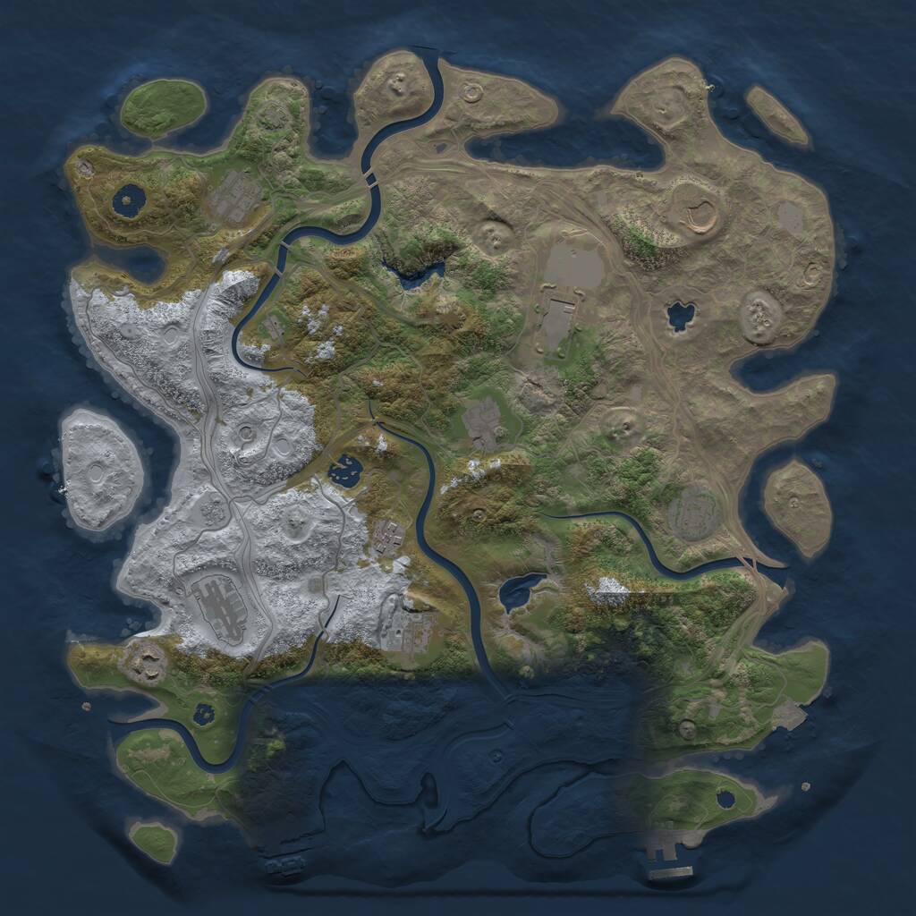 Rust Map: Procedural Map, Size: 4250, Seed: 95349157, 16 Monuments
