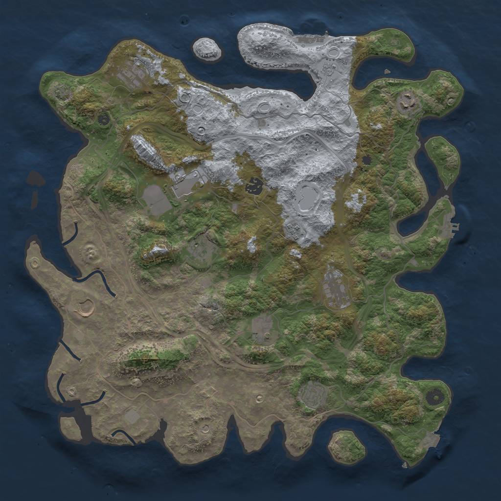 Rust Map: Procedural Map, Size: 4300, Seed: 88056703, 18 Monuments