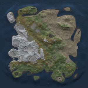 Thumbnail Rust Map: Procedural Map, Size: 3750, Seed: 273713041, 16 Monuments