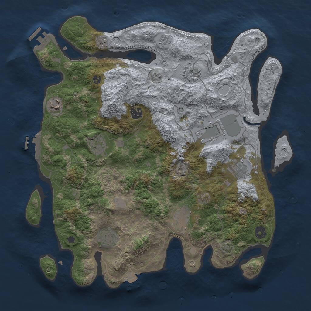 Rust Map: Procedural Map, Size: 3750, Seed: 79162114, 15 Monuments