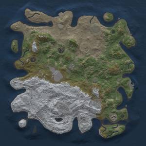 Thumbnail Rust Map: Procedural Map, Size: 4000, Seed: 10025, 16 Monuments