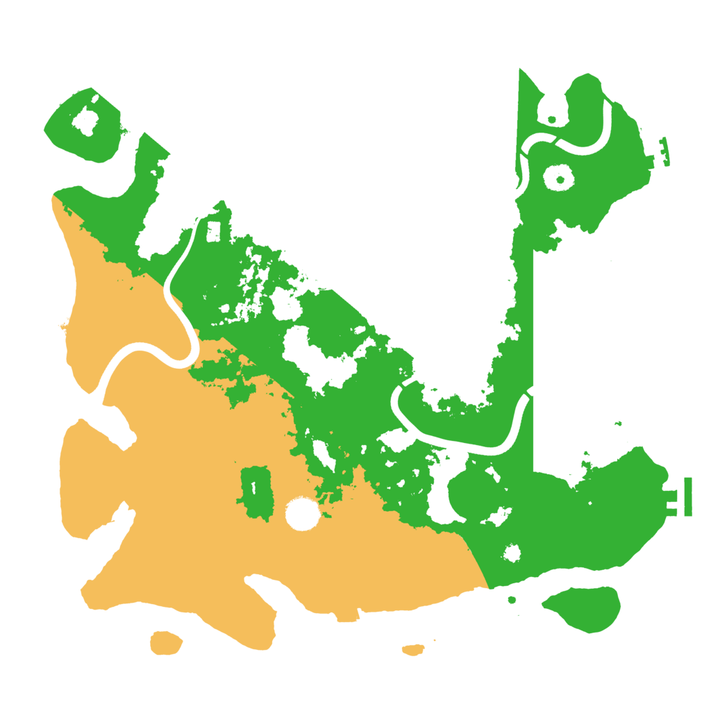 Biome Rust Map: Procedural Map, Size: 3700, Seed: 335098