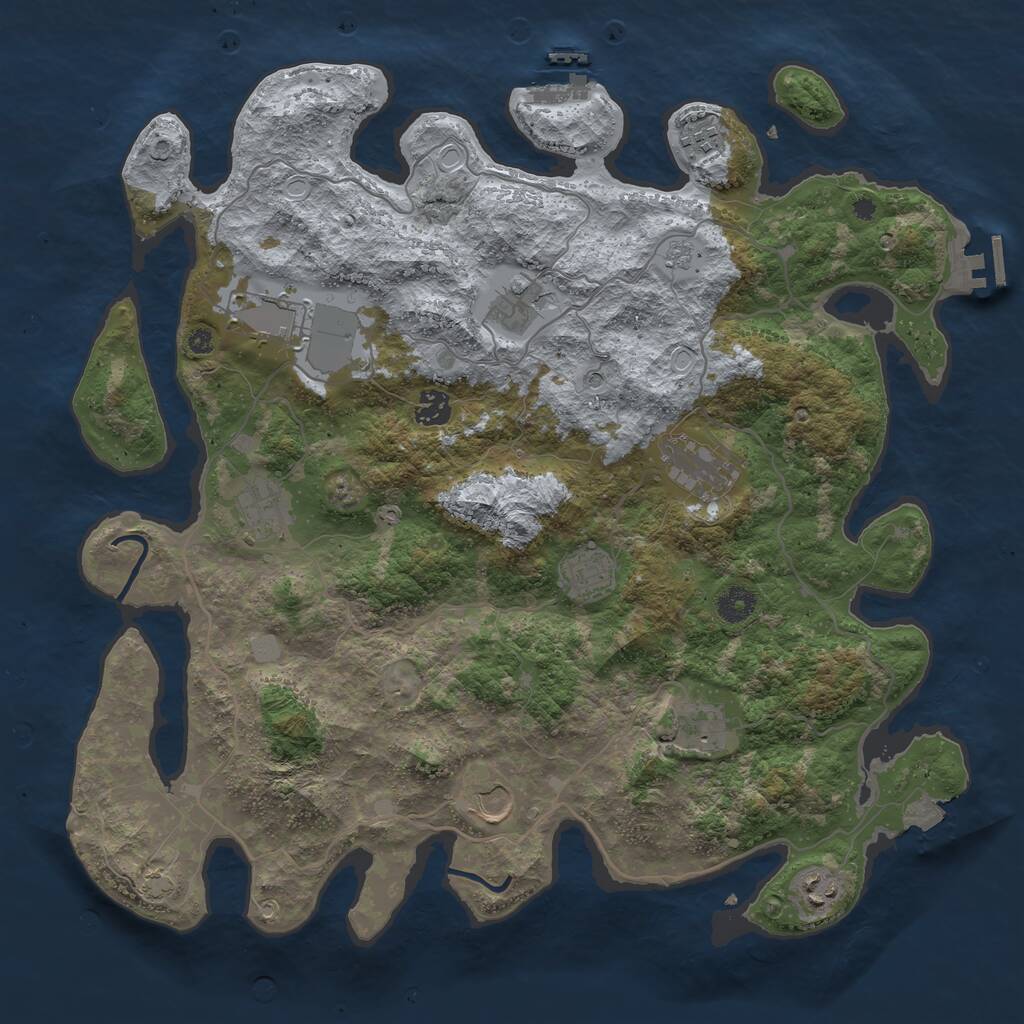 Rust Map: Procedural Map, Size: 4096, Seed: 925242999, 16 Monuments