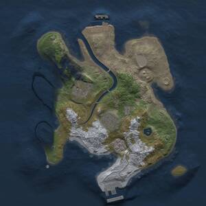 Thumbnail Rust Map: Procedural Map, Size: 2500, Seed: 1132363735, 6 Monuments