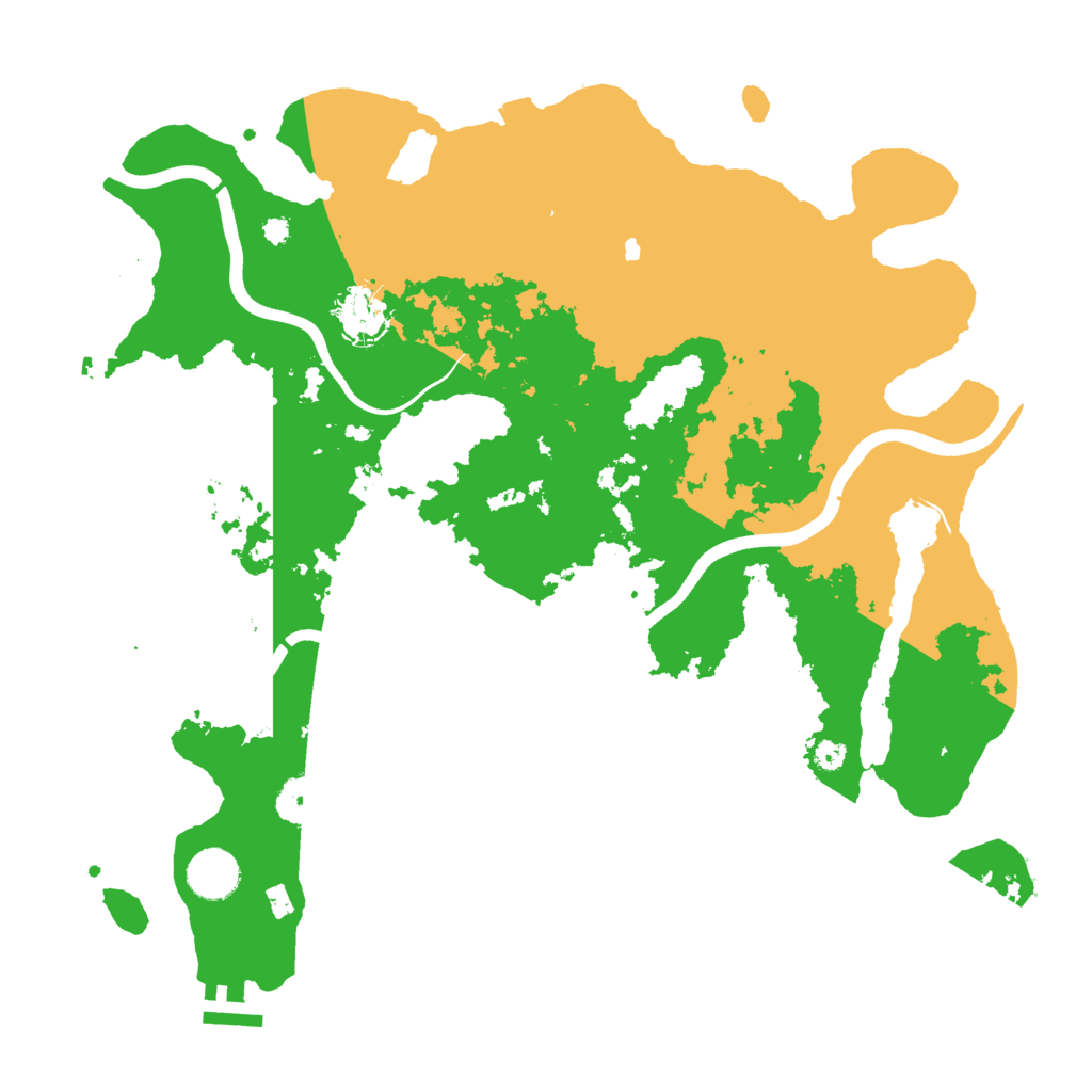 Biome Rust Map: Procedural Map, Size: 3700, Seed: 29067929